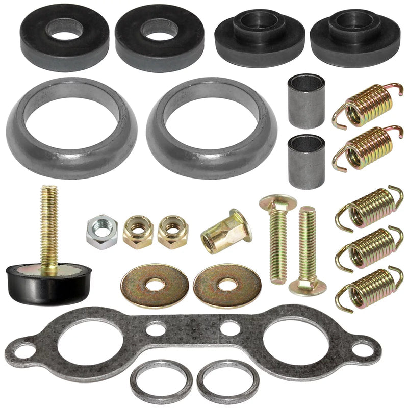 Partwerks Aftermarket New Exhaust Muffler Silencer Kit KI1555YX155DM for Polaris Sportsman 700 EFI 2002-2006 / MV7 2005
