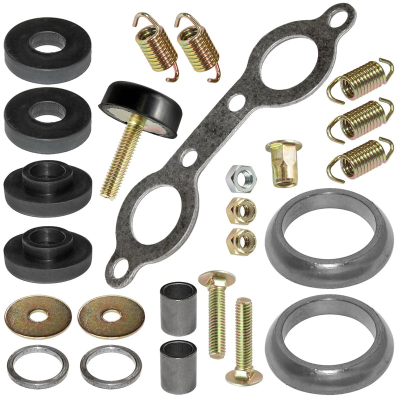 Partwerks Aftermarket New Exhaust Muffler Silencer Kit KI1555YX155DM for Polaris Sportsman 700 EFI 2002-2006 / MV7 2005